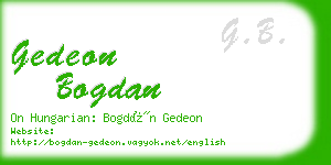 gedeon bogdan business card